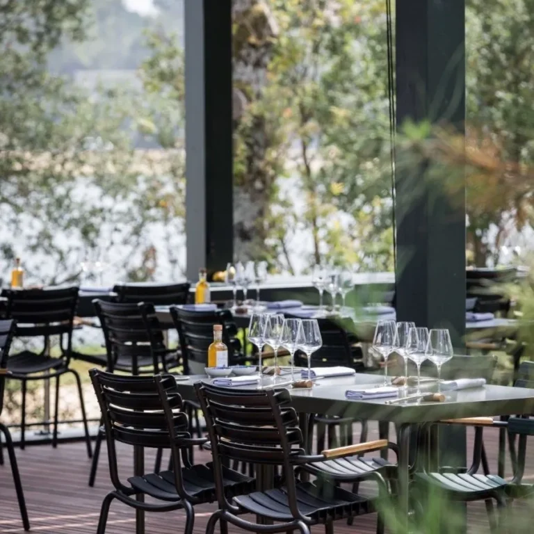 Les Hortensias du Lac gourmet restaurant terrace